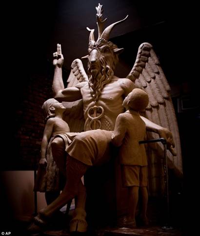 Satanic Temple unveils goat-headed bronze monument in Detroit | Daily ...